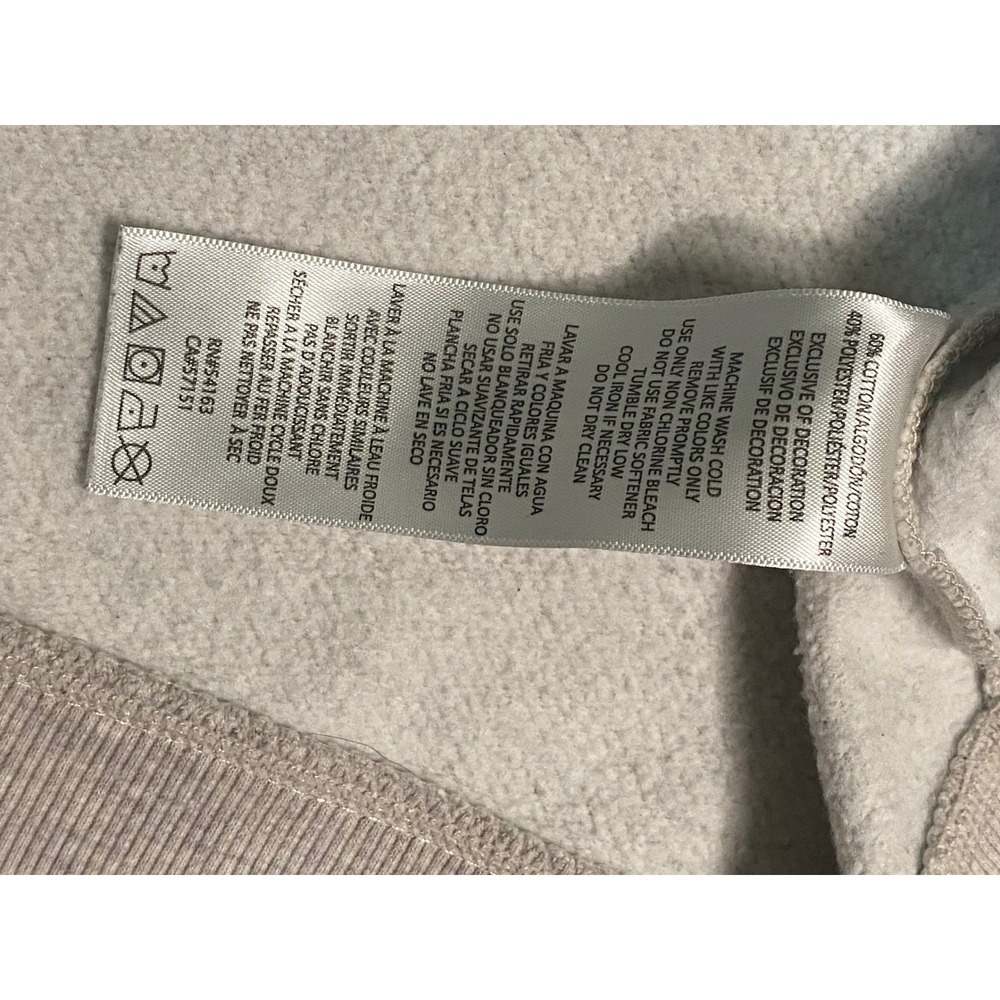 Calvin Klein Jeans Womens Lg Hoodie Gray Metallic Silver Logo Cropped Pullover - Picture 6 of 7